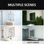 Élégant miroir mural pour salle de bain en aluminium, polyvalent et fonctionnel