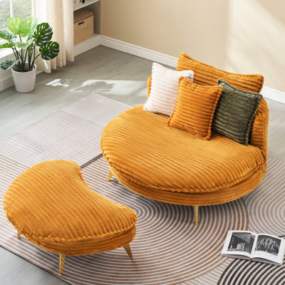 Velours côtelé jaune 2 - 65 po de longueur, confortable pour le salon, le bureau, le vestibule de 65,94 po de long avec le vestibule à 3 coussins, la chambre à coucher