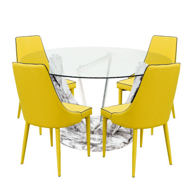 Eunice 4 - Person Dining Set