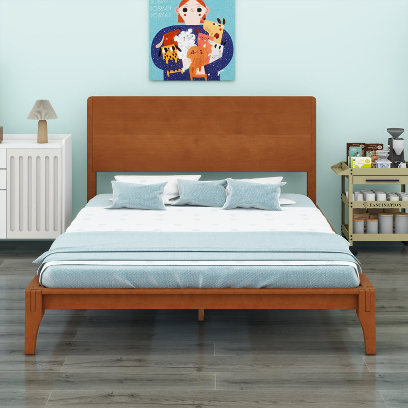 Lit plateforme Wood, Brun