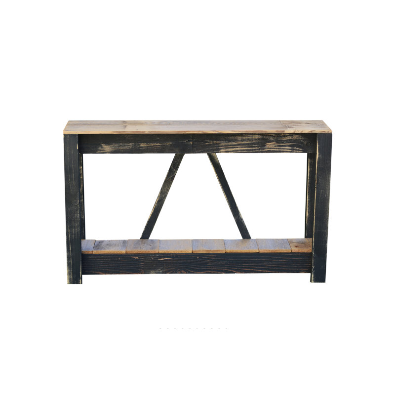 Console en bois massif de 46 po Tafari