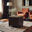 Aleyza Standard Faux Leather Flip Top Ottoman in Dark Brown, 16'' H X 18'' W X 18'' D-1022151475