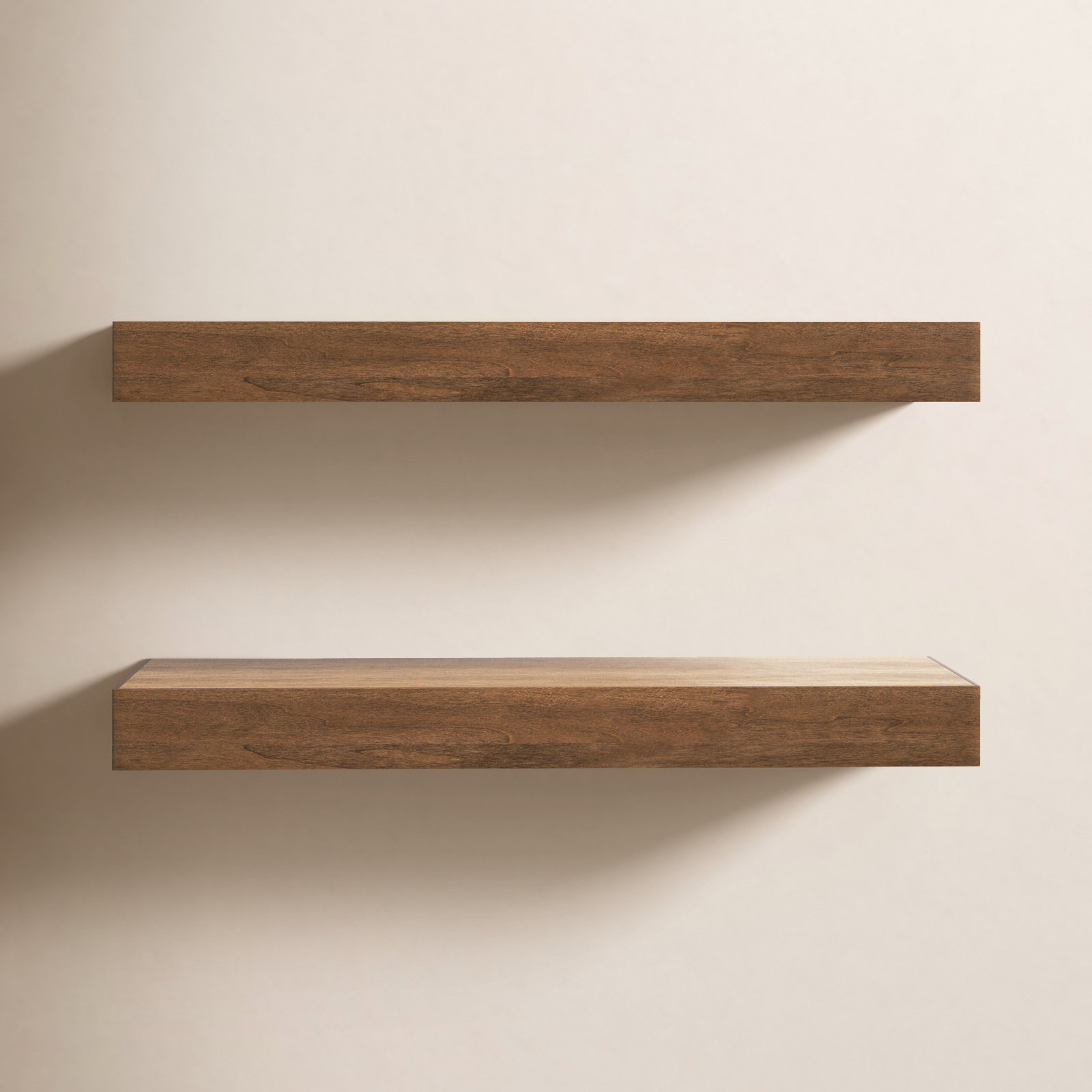 Jeremiah Floating Shelf, Rustic Brown, 2.3" H x 24" W x 8" D