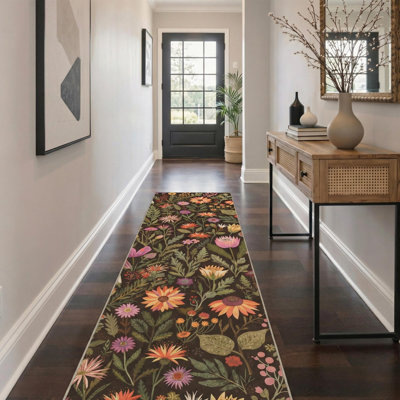 Tapis d'intérieur lavable à la machine Floret avec envers antidérapant