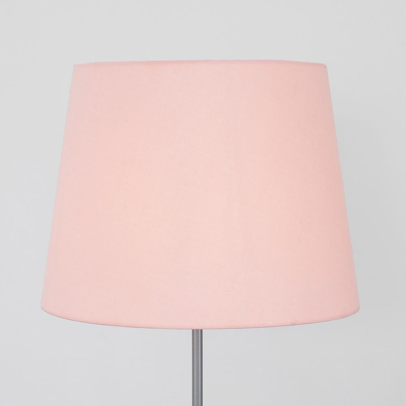 Bekbele 158cm Traditional Floor Lamp, Yes, Brushed Chrome, Pink
