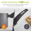 Tower T80356 Cerasure 16 cm Saucepan with Non-Stick Coating, Suitable for all Hob Types, Graphite
