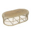 Table basse Corven de 47,24 po de large avec plateau en bois d'acacia à lattes Corven