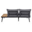 Ensemble de canapé modulaire d'extérieur 6 pièces avec tables basses gigognes rondes et canapé avec coussins-851249964