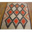 Lovely Ivory Color & Special Rhombus Details Geometric Design Antique Navajo Rug
