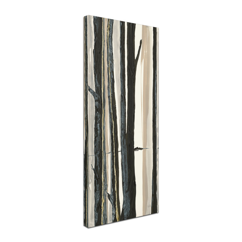 Art mural sur toile tendue - "Passez les arbres I" par Chris Paschke pour décoration de salon, de chambre à coucher ou de bureau - 14 x 32
