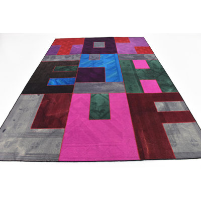 Tapis intérieur de la laine 7 pi 2 po x 9 pi 10 po one-of-kind à la main-noué la new age Manningtree