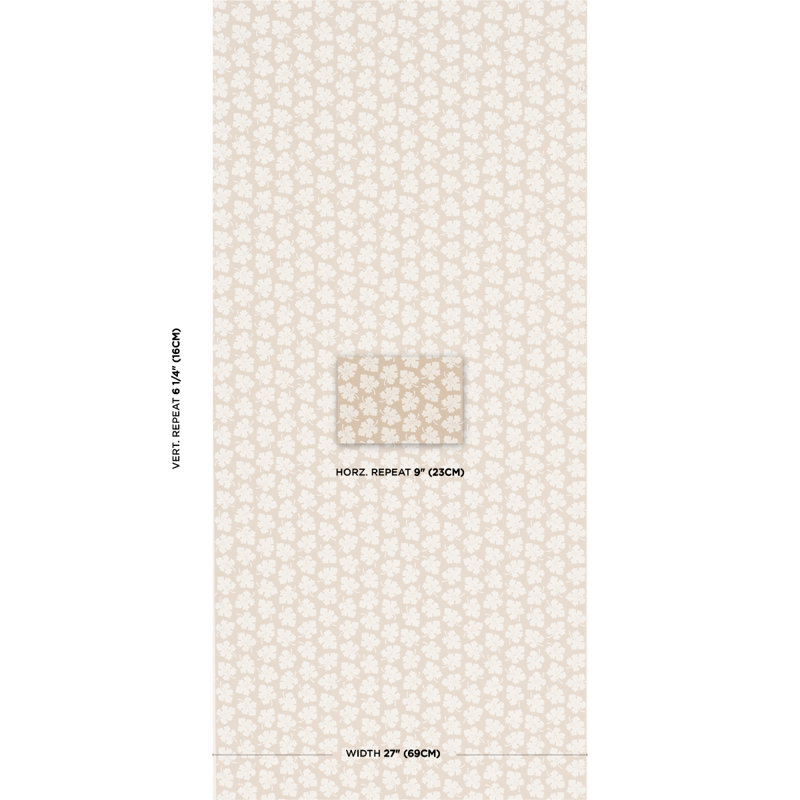 Schumacher X Rita Konig Olive Wallpaper, Neutral