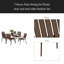 Ensemble de salle à manger 7 pièces pour patio, chaise en plastique et table en acier pour l'extérieur, chaises en plastique et table pour patio-1551969901