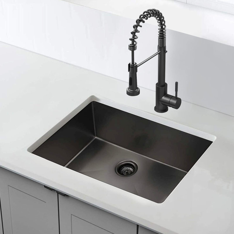 Modern Gunmetal Black Sink For Kitchen, 32X19 Inch, 16 Gauge Stainless Steel, Corrosion Undermount Kitchen Sink, Smooth Surface, Hygienic And