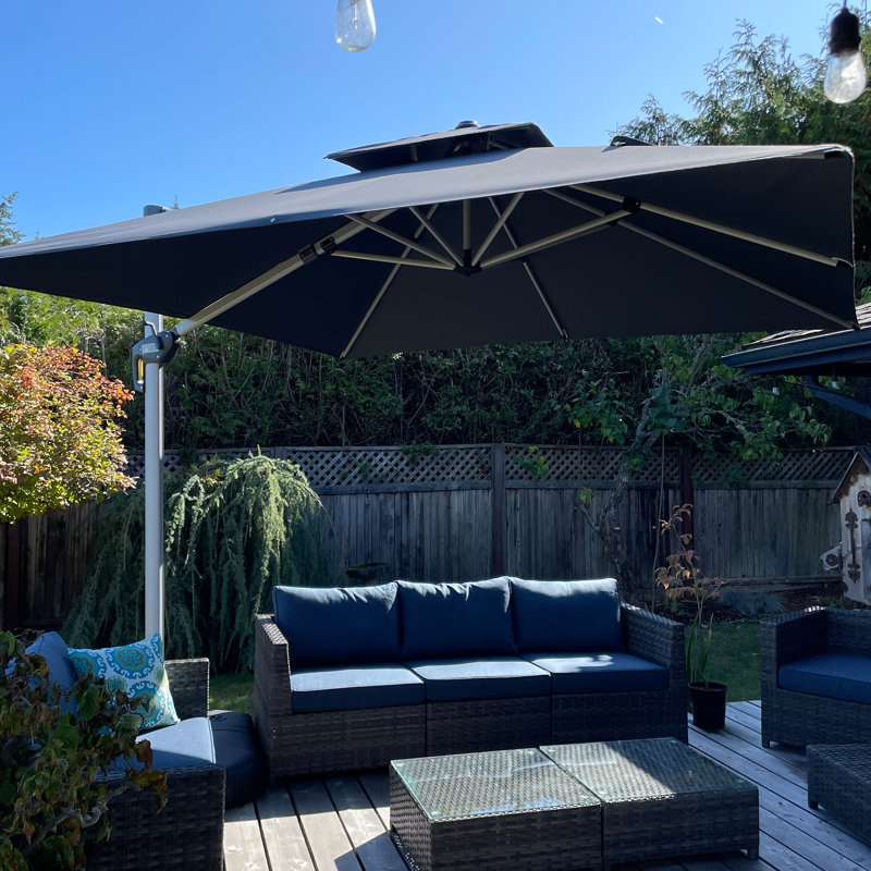 365cm Cantilever Parasol, Grey