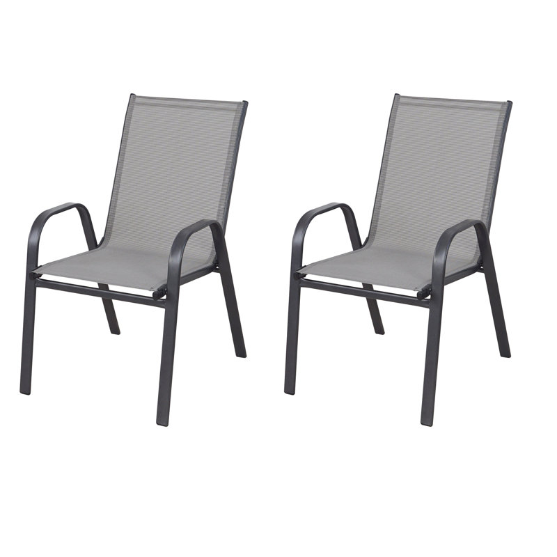 Fauteuil de patio empilable Karisa, gris