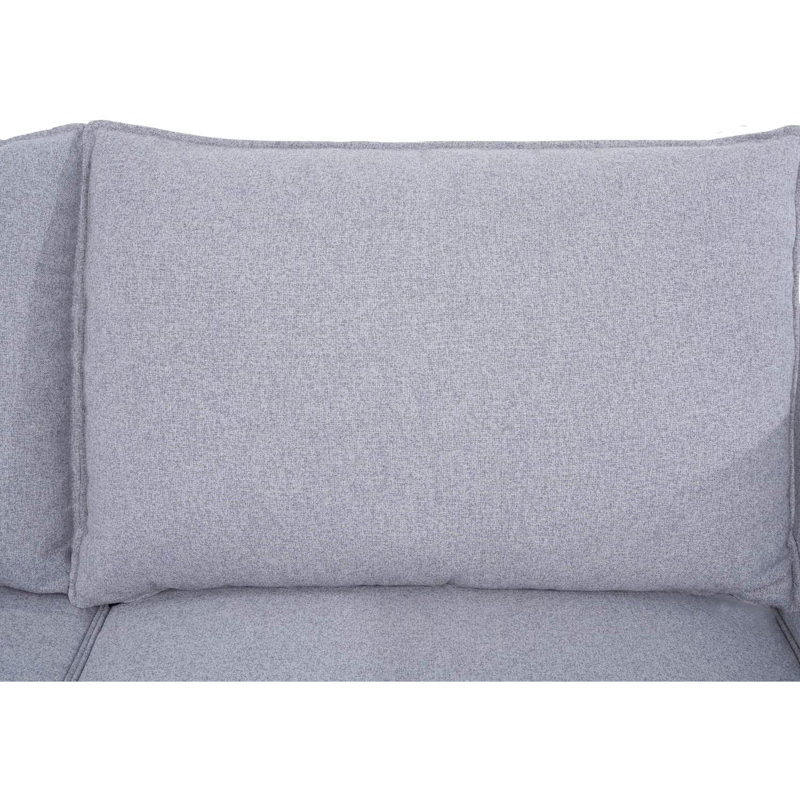 Borgar Middle Module with Storage Accent Armless Chair for Modular Sofa Customizable Sectional Sofa, Gray Linen