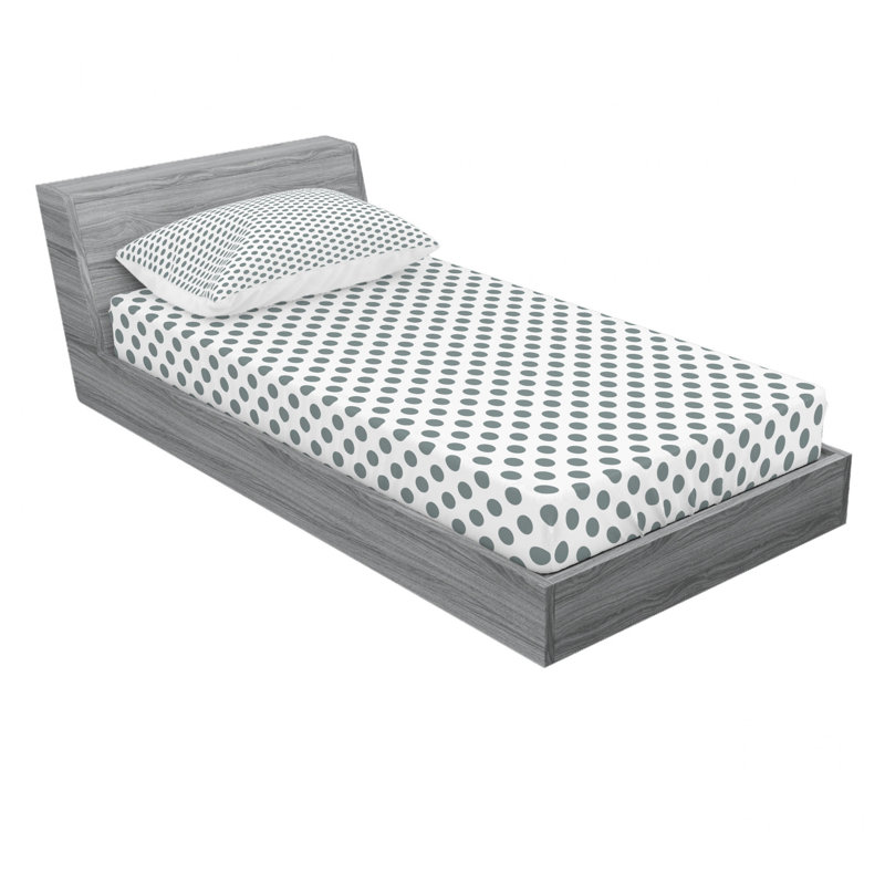 Microfiber Striped Sheet Set, Twin Sheet Set with Fitted Sheet, Modern Design Hexagons Striped