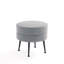Repose-pieds rembourré gris pâle | Structure en bois massif | Idée de cadeau-454062308