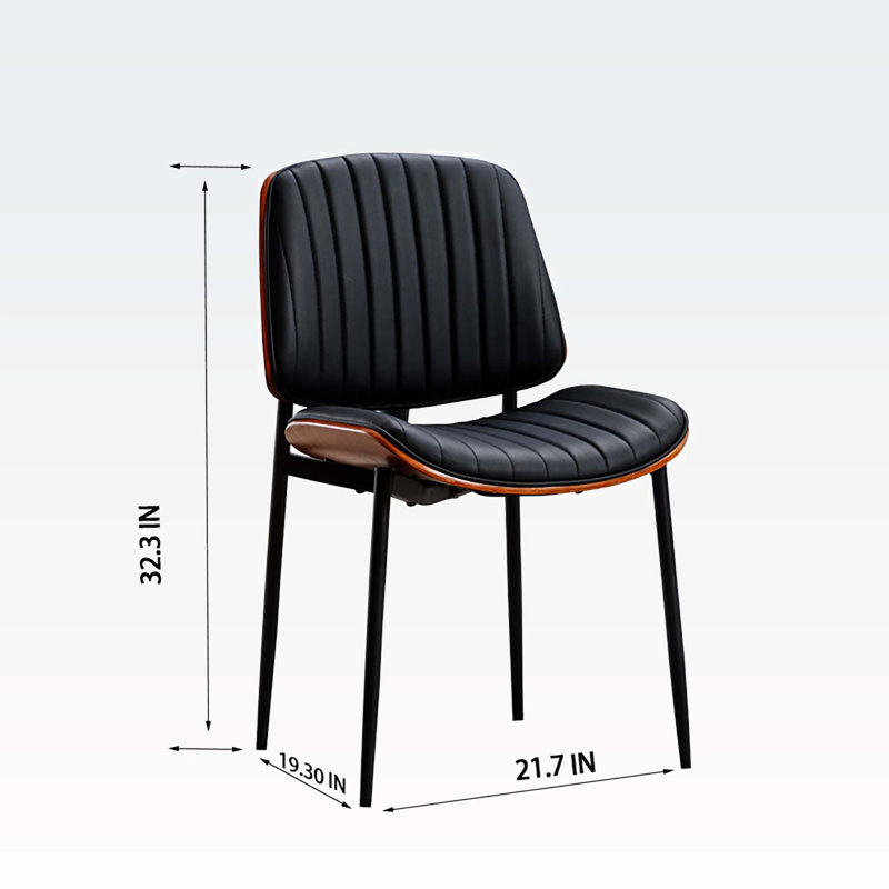 Chaise d'appoint rembourrée Liviya, Noir
