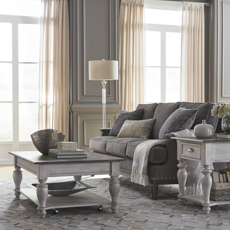 Ensemble de table basse Quinta avec deux tables de bout, Blanc
