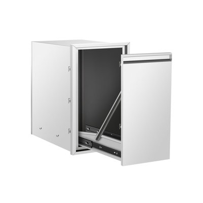 13.6" Wx26 Hx19.3 D Outdoor Kitchen Trash Drawer Storage For Propane Tank Or Bbq Island