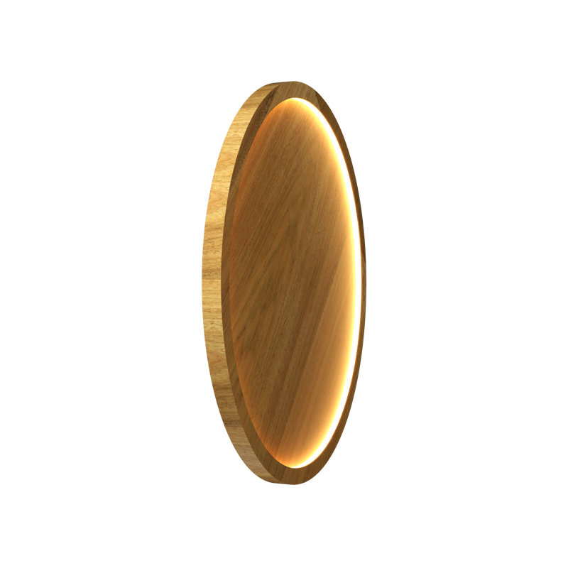 Naiá 1 - Light Flush Mount, Louro Freijo, 2.54" H x 21.26" W x 21.26" D