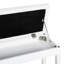 Chaise de piano blanche avec rembourrage en similicuir et support en bois ferme pour bancs de duo en blanc
