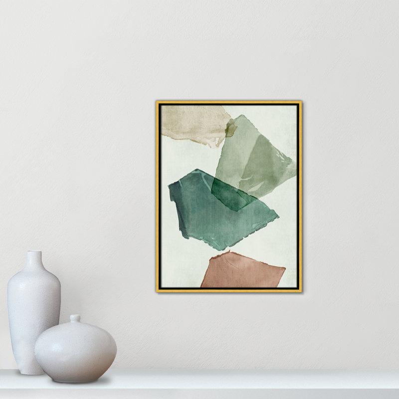«Fragments in Soft Collision I Print» par Emma Peal, Flotteur doré, H 25,5 po x l 19,5 po