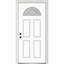 Porte d'entrée pré-suspendue en fibre de verre 1/4 panneau 4 panneaux Grace Grace-631012592-568881663-631012589