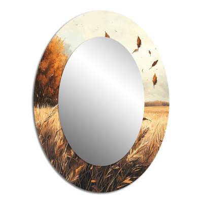 Miroir mural Windy Meadow Prairie Leaves III