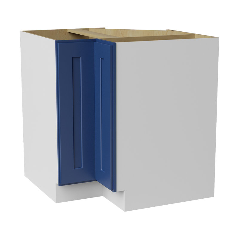 Armoire Base Lazy Susan, Shaker bleu, L 33 po x H 34,5 po x P 24 po