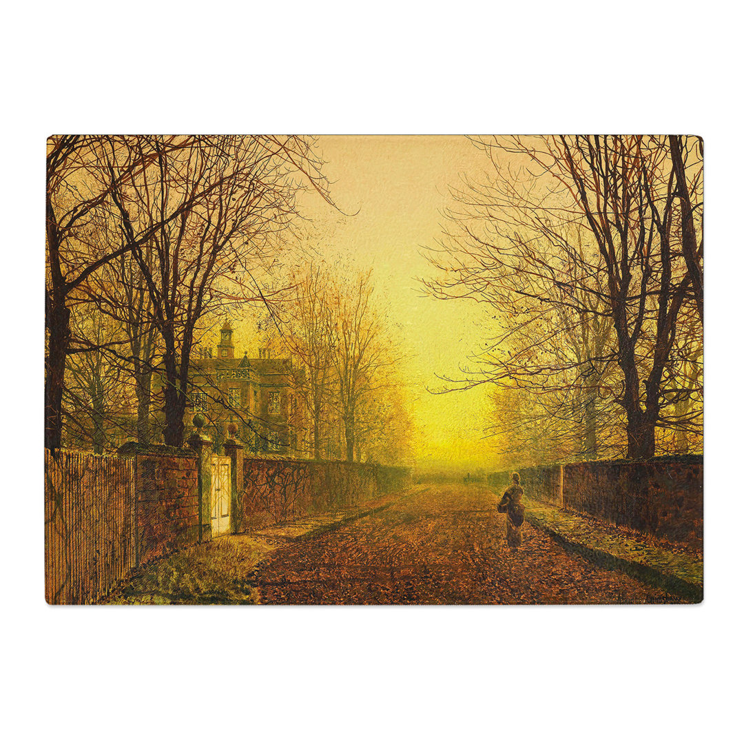 Autumn by John Atkinson Grimshaw Chopping Board