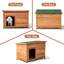 Niche d'extérieur en bois pour chien de petite taille, très imperméable et de petite taille