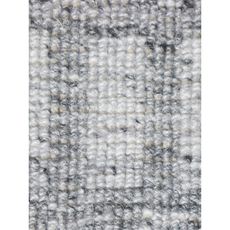 Meraki 02 Hand Loomed Geometric Area Rug in Graphite Stone, Rectangle 9' x 12'