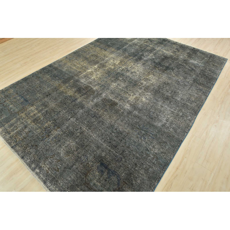 Tapis bleu unique de 7 pi 5 po x 10 pi 3 po