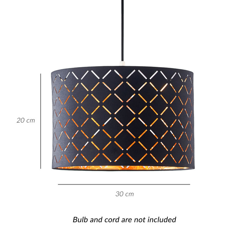 20cm H Linen Drum Lamp Shade ( Screw On )
