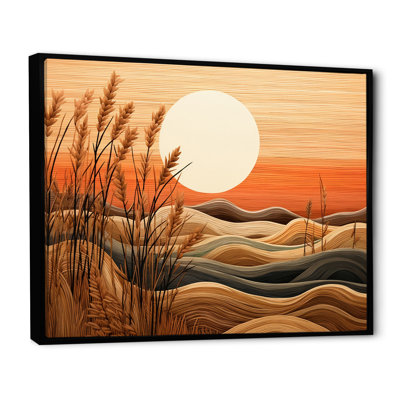 Coucher de soleil doré dans les montagnes rétro I - reproduction