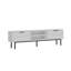 Meuble télé moderne blanc de 70,9 po x 19,7 po x 11,6 po | 100% panneau de particules enduit de mélamine, épaisseur: 0,7 pouce | Conception scandinave, élégante et élégante pour le salon et les espaces de divertissement, durable et fonctionnelle-111078834