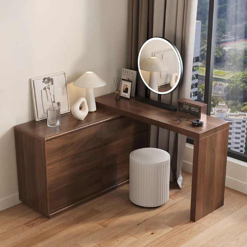 Extendable Makeup Vanity Set with Storage