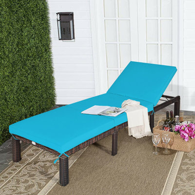 Chaise longue inclinable 77,5 po avec coussins 77,5 po