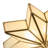 Art Deco Star Flush-Mount Ceiling Light, Brass Frame with Frosted Glass