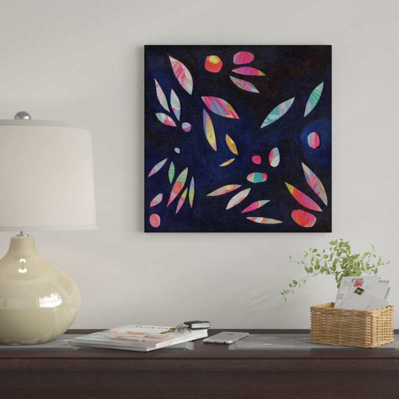 « arc leaves », impression sur toile tendue, H 18 po x l 18 po x P 1,5 po, Pas de tapis, Toile tendue