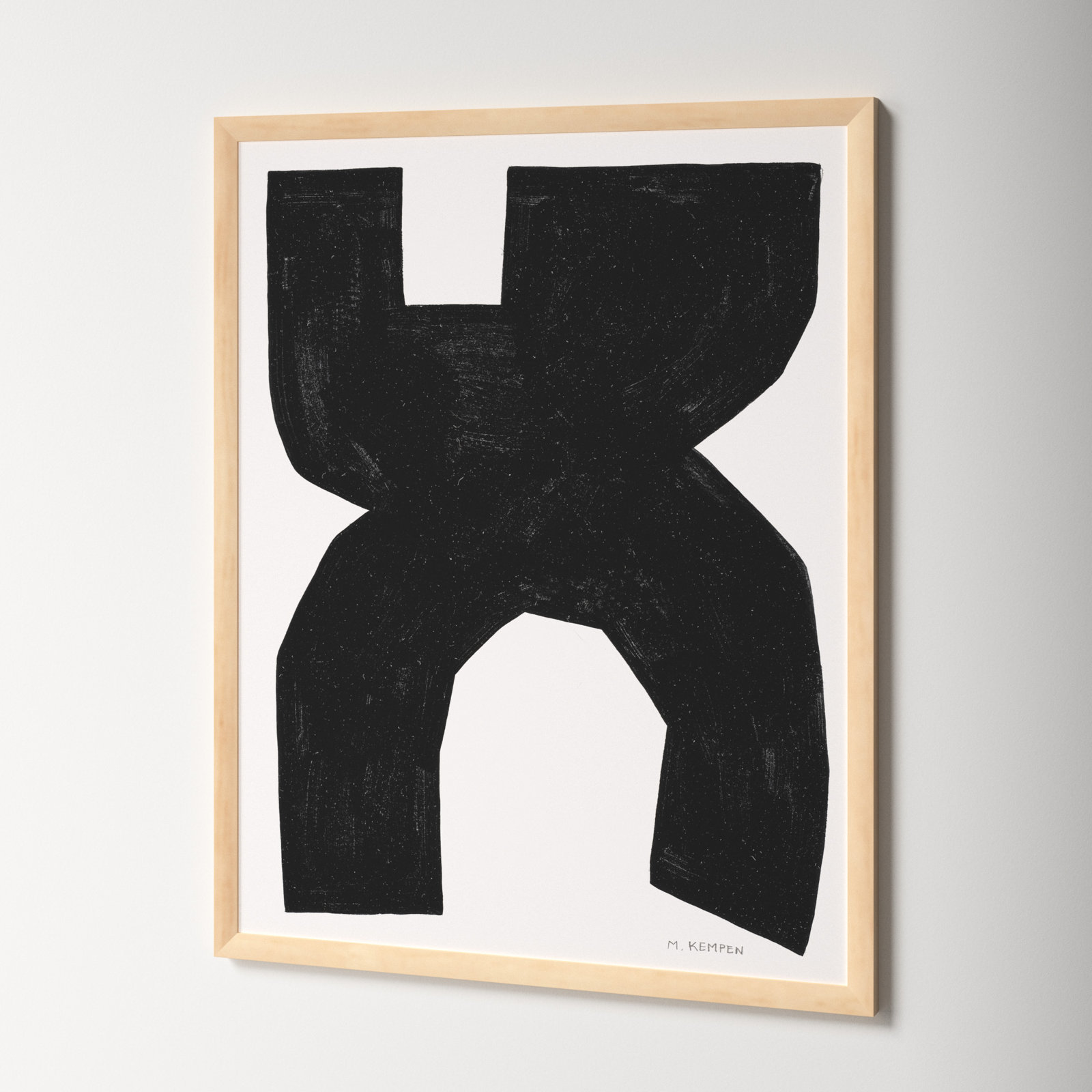 Module On White 1 by Michael Kempen, Brown, 30" H x 24" W x 1.25" D