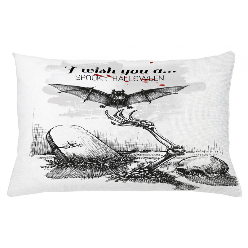 Housse de coussin lombaire intérieur/extérieur halloween, 16 po x 26 po