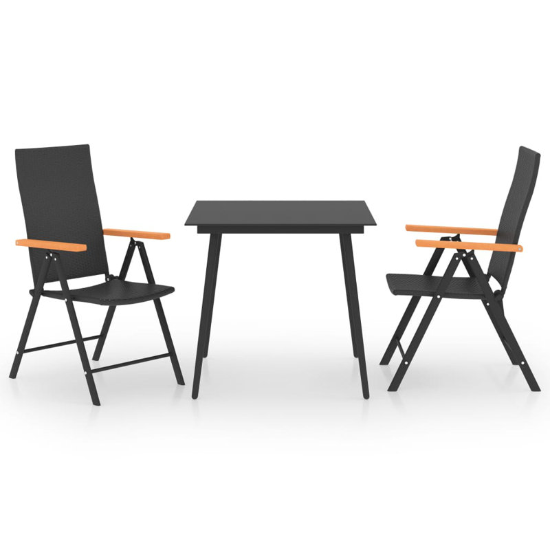 Stephenville 2 - Person Patio Dining Set Square Table, Brown