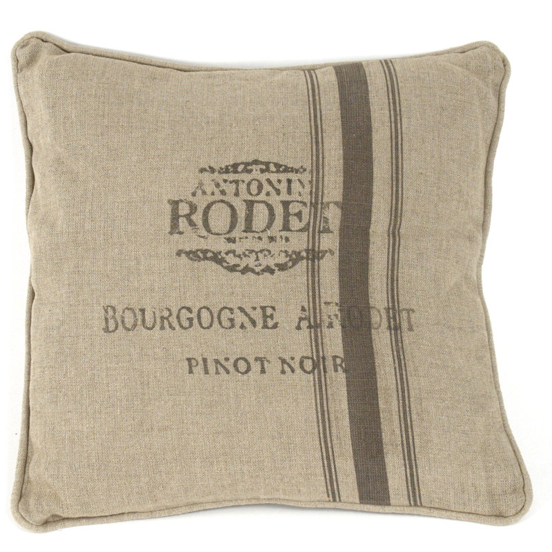French Linen Square Pillow Cover & Insert
