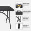Table pliante 6 pi, table en plastique portative pour le camping, pique-nique, fêtes, table pliable à charge élevée