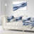 Glittering Light Blue Pattern - Abstract Printed Pillow