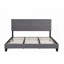 Très grande base de lit tapissier avec tête de lit en tissu de lin capitonné, pas de sommier tapissier, support de lattes en bois robuste, assemblage facile, gris-550202836-550202839